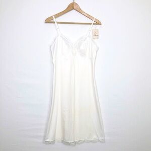 Vanity Fair cream lace slip dress